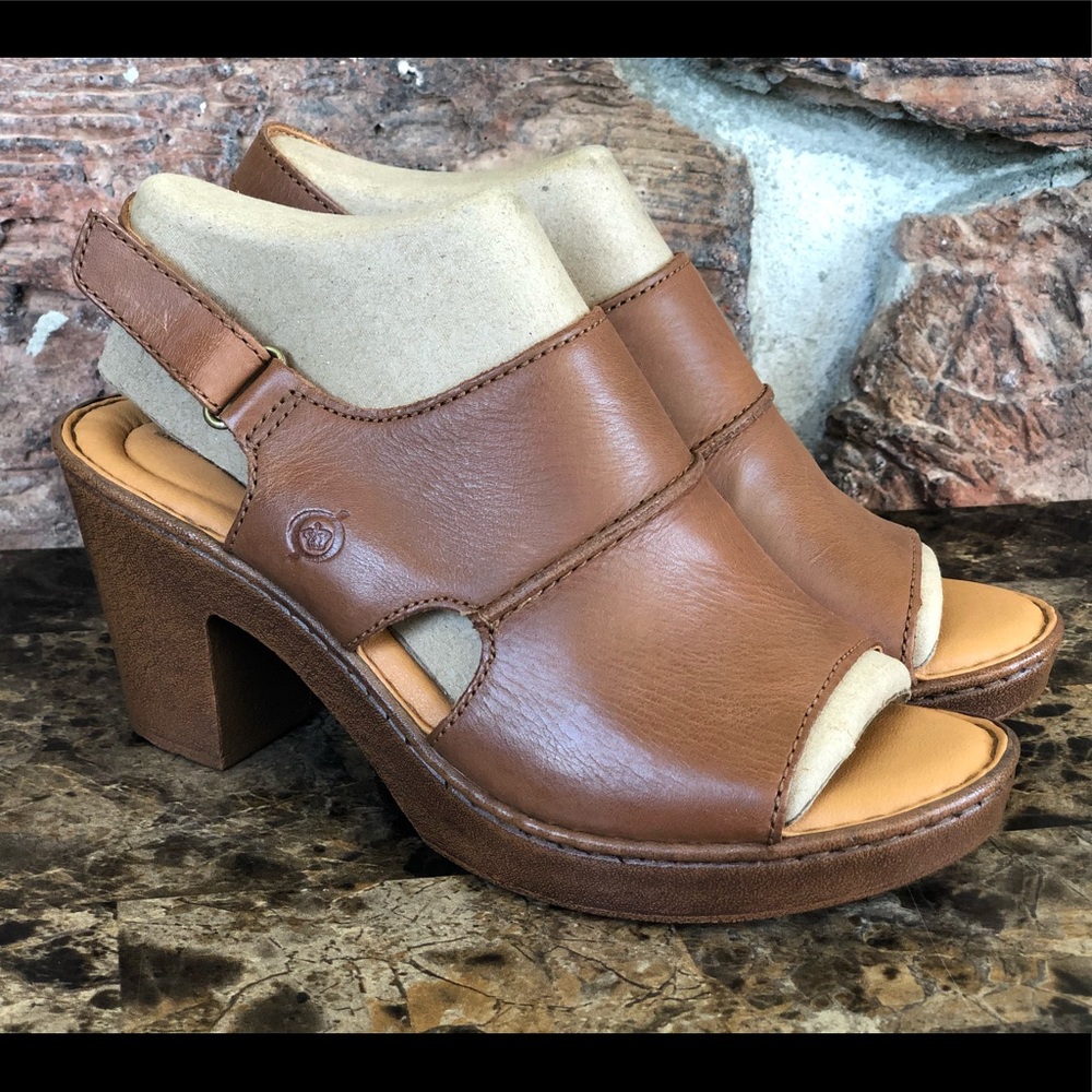 BORN Wekiva Leather Open Toe Ankle Strap sandals - Picture 6 of 13